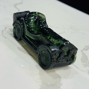 Vintage Green Glass Car Figurine